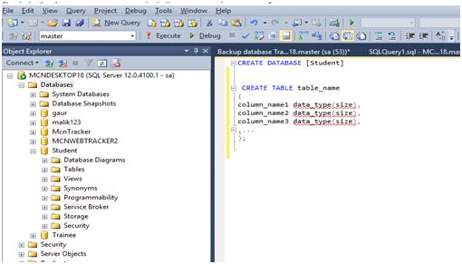database using SQL